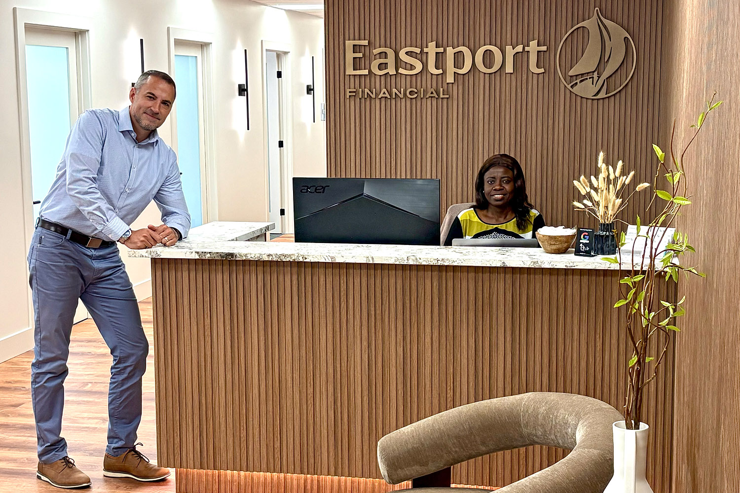 Eastport Financial Halifax office on Bedford Highway — Blessing and Nick